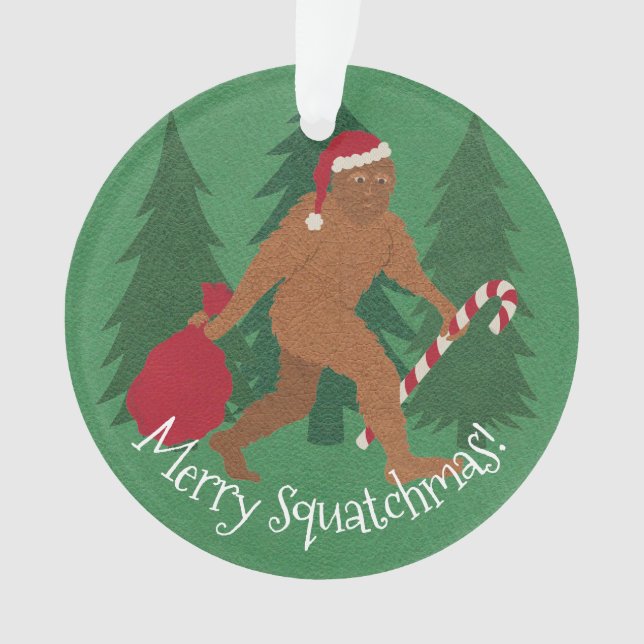 Noël de Z Père Noël Squatch avec votre nom et (devant)