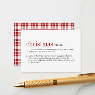 Noël Définition Vacances Mini Cartes de fin de ann