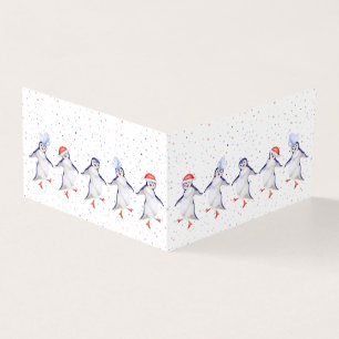 Noël des mignons pingouins dansants