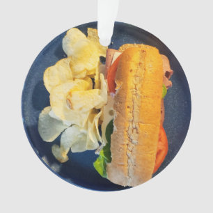 Noël des sandwichs et chips de pommes de terre