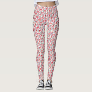 Noël d'été Koalas White Leggings