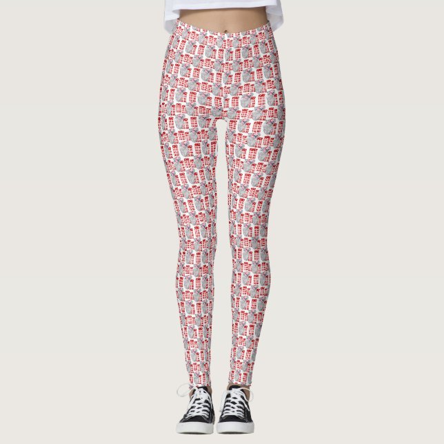 Noël d'été Koalas White Leggings (Devant)