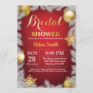 Noël d'hiver Invitation de la nuptiale douche