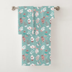 Noël d'hiver Mittens Motif à Mint