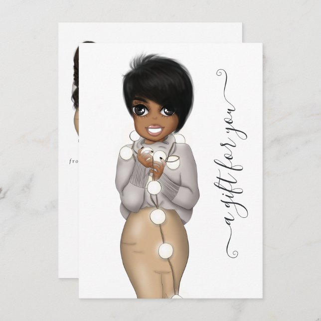 Noël d'hiver Plongée afro-américaine (Devant / Derrière)