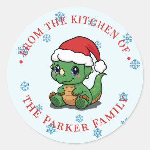 Noël Dinosaure De Notre Stickers Cuisine