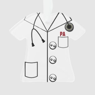 NOËL D'ORNEMENT DE MANTEAU DE LABORATOIRE DE PA