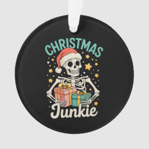 Noël drôle Junkie Skeleton vacances Noël Père Noël