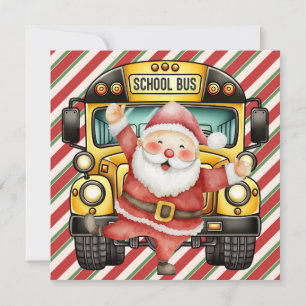 Noël du bus scolaire pour la carte de voeux du con