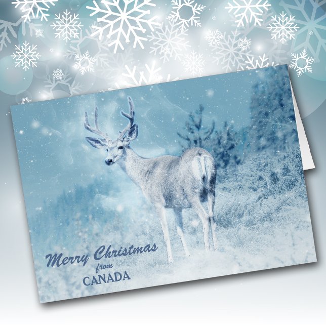 Noël du Canada Carte de Noël aux cerfs (Créateur téléchargé)