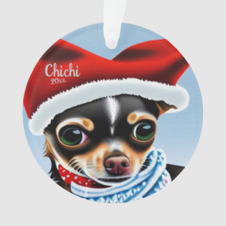 Noël du Chihuahua, ornement de Chien de Père Noël
