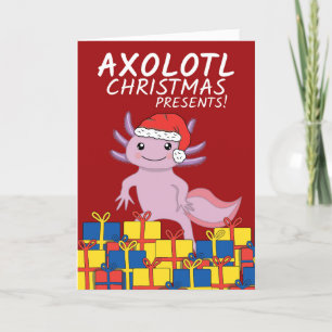 Noël du mignon Axolotl présente une carte de vacan