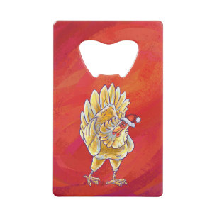 Noël Du Poulet Sur Rouge