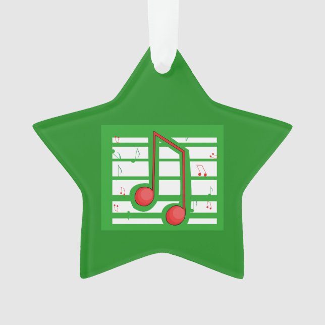 Noël du professeur de musique, Notes sur le vert (devant)