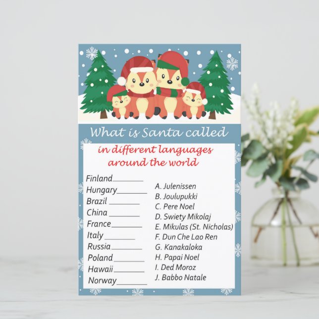 Noël du renard d'hiver dans le monde (Debout devant)