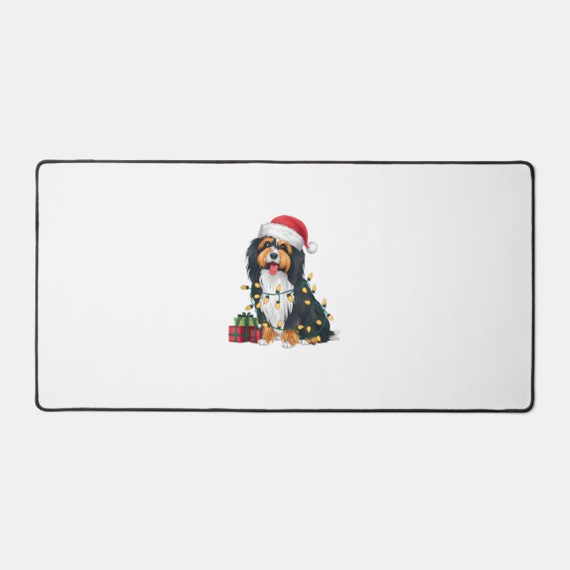 Noël Éclairage Santa Hat Havanais Chien Noël (Recto)