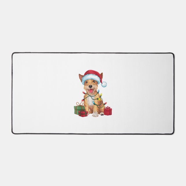 Noël Éclairage Santa Hat Skye Terrier Chien Noël (Recto)