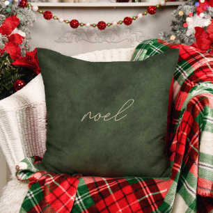 Noel ・ Élégant Dusty Green Coussin de Noël