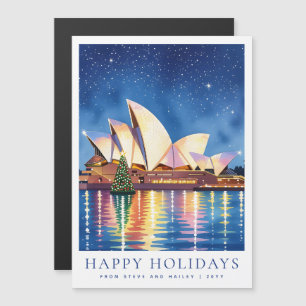 Noël en Australie Sydney Carte Magnétique