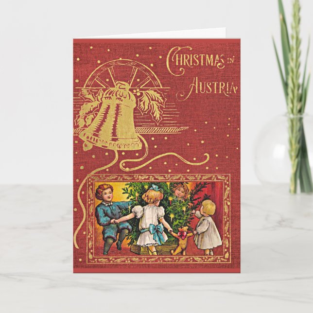 Noël en Autriche carte vintage (Devant)