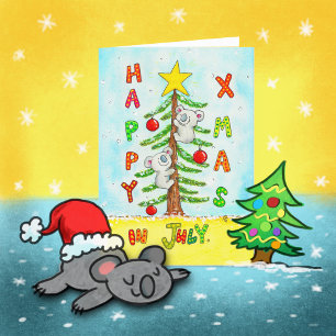 Noël en juillet Carte de voeux