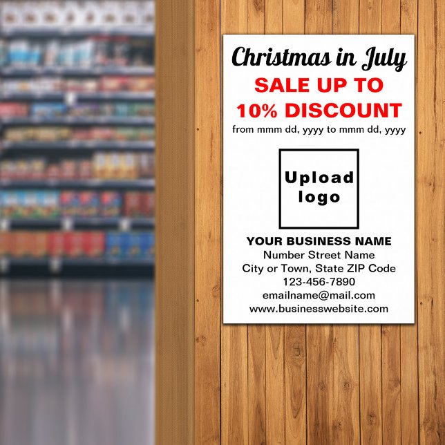 Noël en juillet Vente d'affaires Poster blanc (Créateur téléchargé)