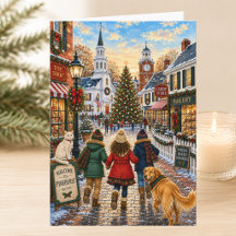 Noël en Nouvelle-Angleterre Carte de Noël