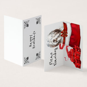 Noël English Sheepdog Père Noël sack DO-IT-YOURSEL