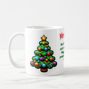 Noël enseignants personnalisés cadeau de tasse de