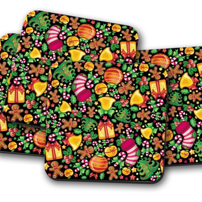 Noël | Ensemble de Dessous de verre de liège de No (Créateur téléchargé)