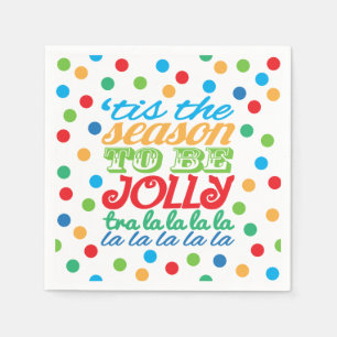 Noël 'est la saison coloré serviettes en papier