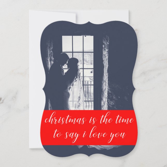 Noël est l'heure de dire je t'aime le carte photo (Devant)