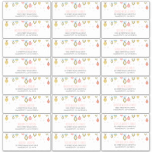 Noël et Nouvel An Nom des invités Étiquette de adr