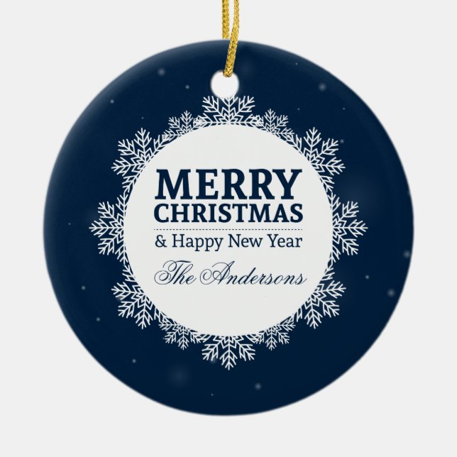 Noël et Nouvel An personnalisés | Ornement (Devant)