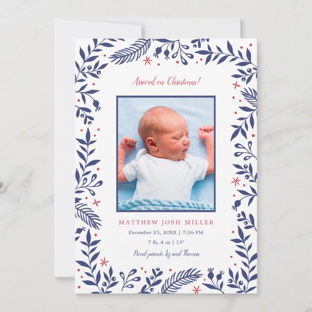 Noël Faire-part de naissance (Devant)