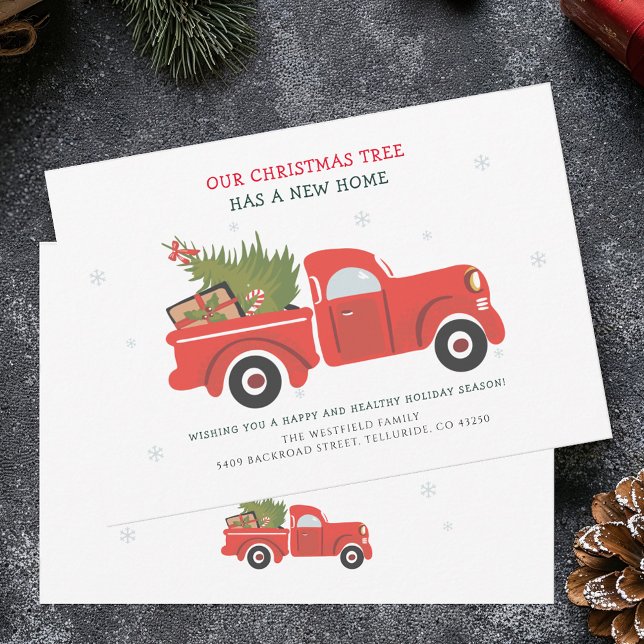 Noël Famille Faire-part de déménagement (New Home Family Christmas Moving Announcement)