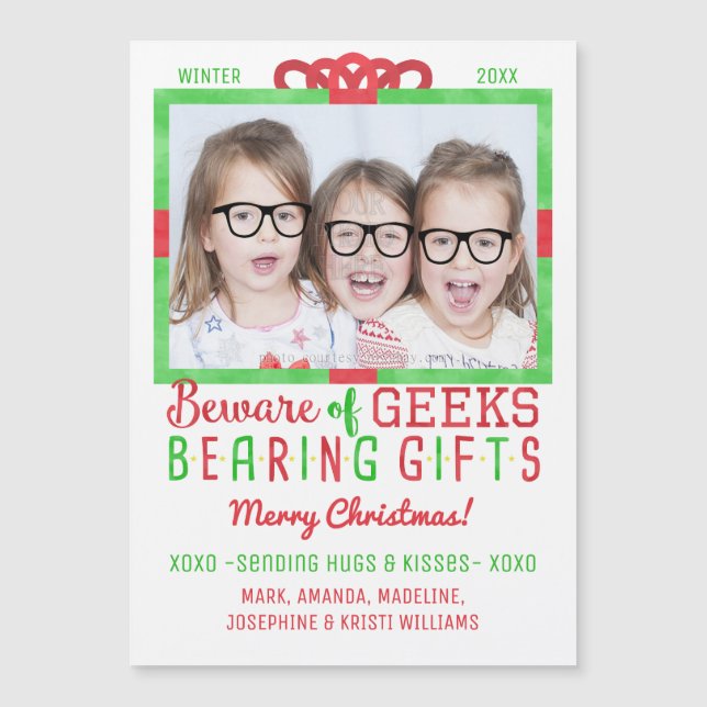Noël Famille Photo Fêtes Geeks amusantes (Devant)