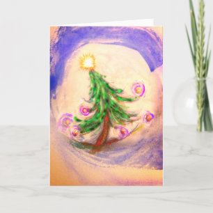 Noël Felicity brillante carte d'arbre de Noël
