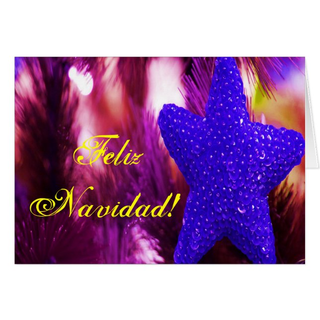 Noël Feliz Navidad Blue Star II (Devant horizontal)