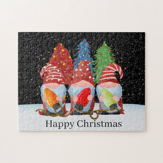 Noël festif gnomes jigsaw puzzle (Horizontal)