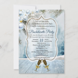 Noël Fête Bachelorette Invitation