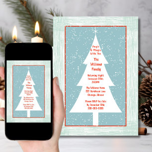 Noël Fête Collecte Arbre Invitation