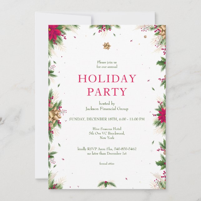 Noël Fête Invitation (Devant)