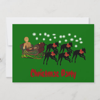 Noël Fête Invitation Greyhounds