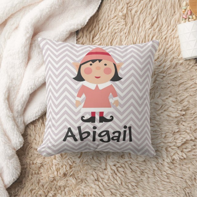 Noël Fille Coussin Elf (Couverture)