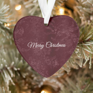 Noël Floral Bourgogne Rouge Profond