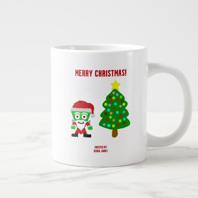 Noël FrankenFromage Jumbo Mug (Droite)