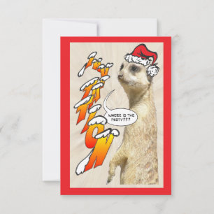 Noël Furry Meerkat Fête Invitation