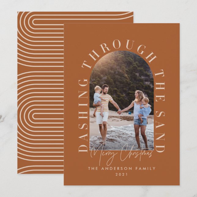 Noël géo moderne en dashant à travers le sable (Devant / Derrière)