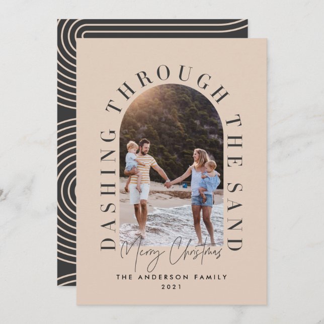 Noël géo moderne en dashant à travers le sable (Devant / Derrière)